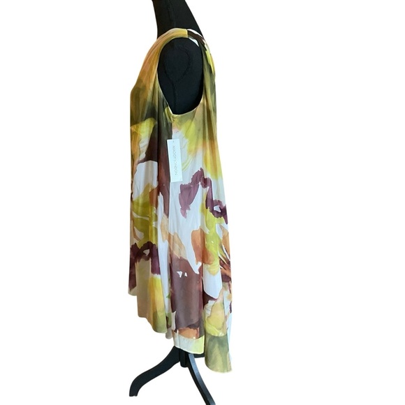 Maggy London One-Shoulder Floral Chiffon Dress NWT Size 16 - Picture 3 of 8